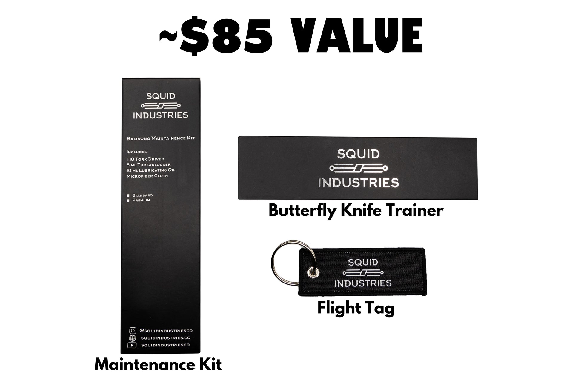 Lv 1 Holiday Bundle Box that has Maitenance Kit, Trainer and flight tag value at $85